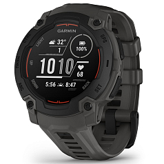 Спортивные часы GARMIN Instinct E 45mm Black with Charcoal Silicone