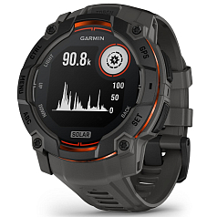 Спортивные часы GARMIN Instinct 3 50mm Solar Black with Charcoal Silicone